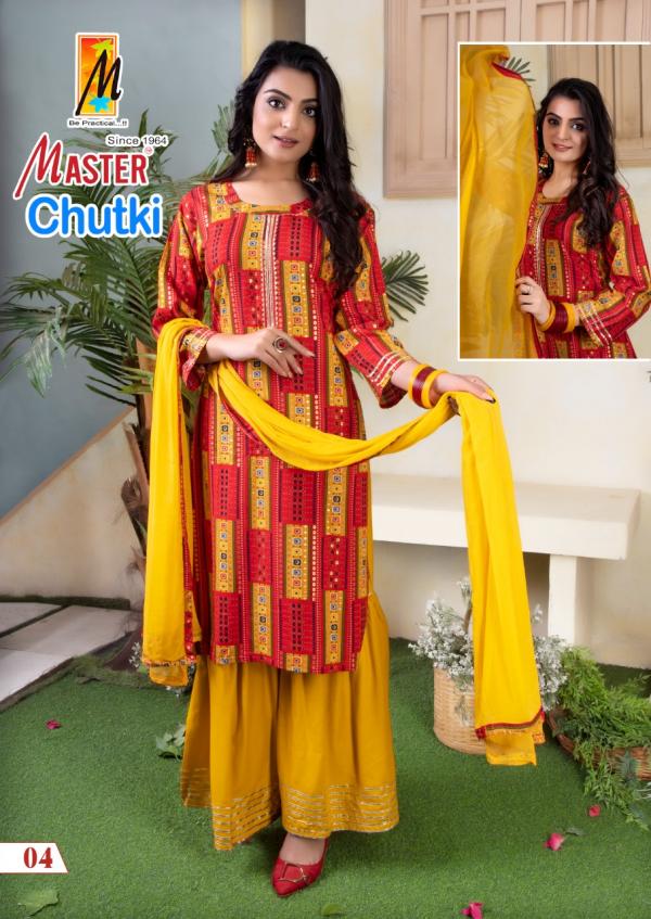 Master Chutki Fancy Wear Rayon Ready Made Collection